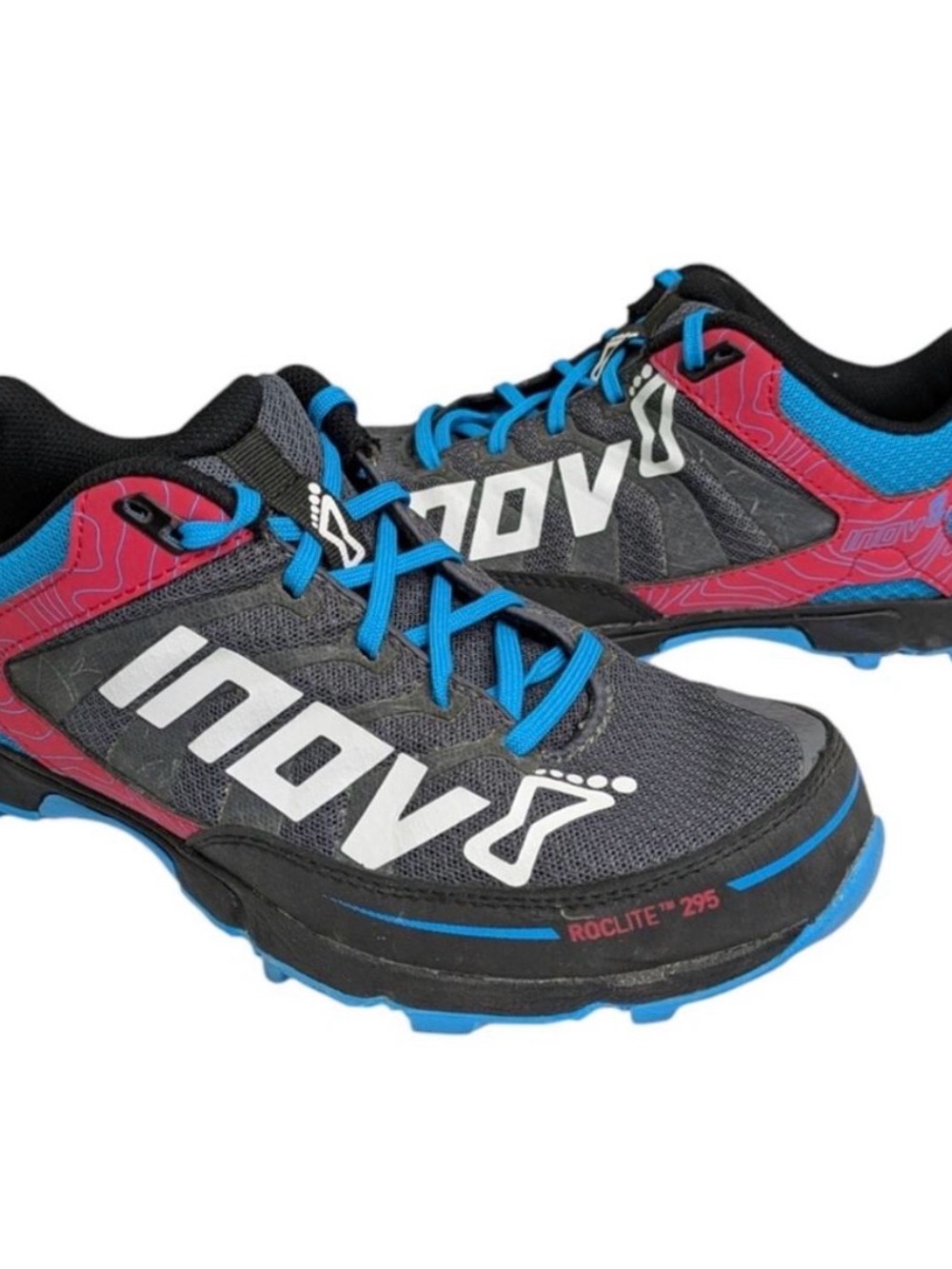 Inov-8 Women's Gray Pink Blue Trail Runners